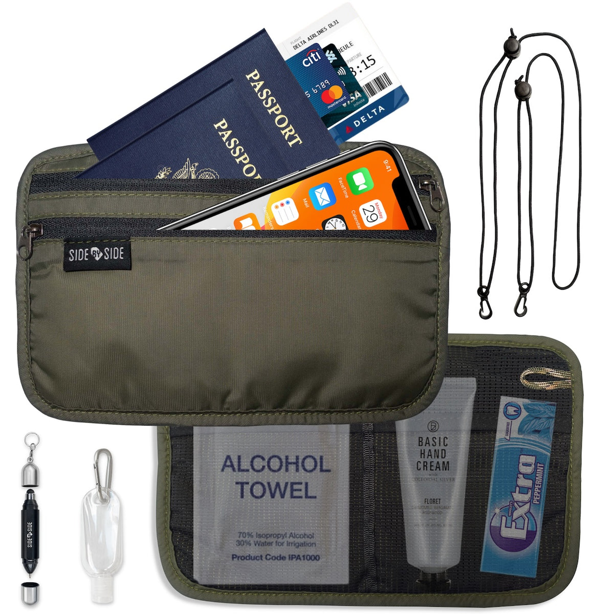 Travel bag for passport and money hot sale