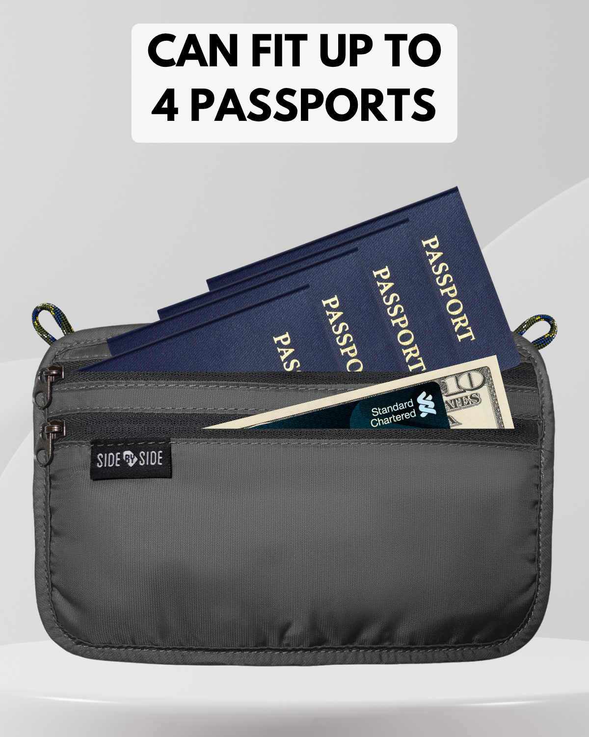 Rocksax Unisex Crossbody Bag / Passport Holder - 21x16x5.5cm, 900D Polyester, Adjustable Strap
