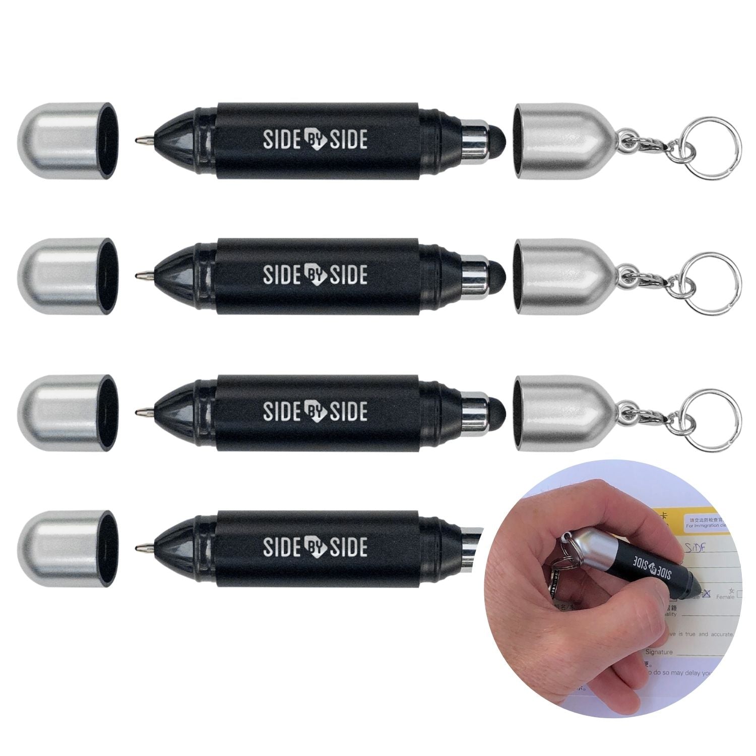 TRAVEL PEN KEYCHAIN (Pack of 4x) – SIDE BY SIDE